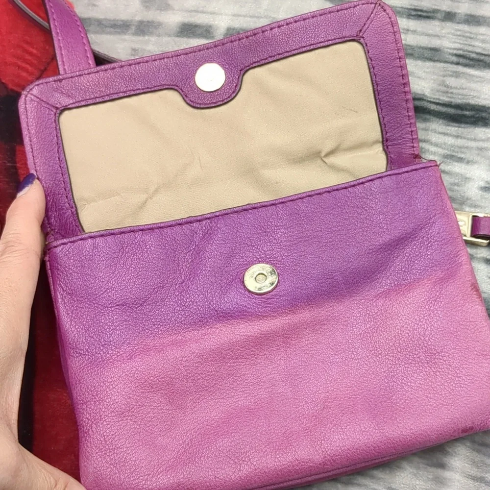 Cole Haan Purple Leather Crossbody Bag